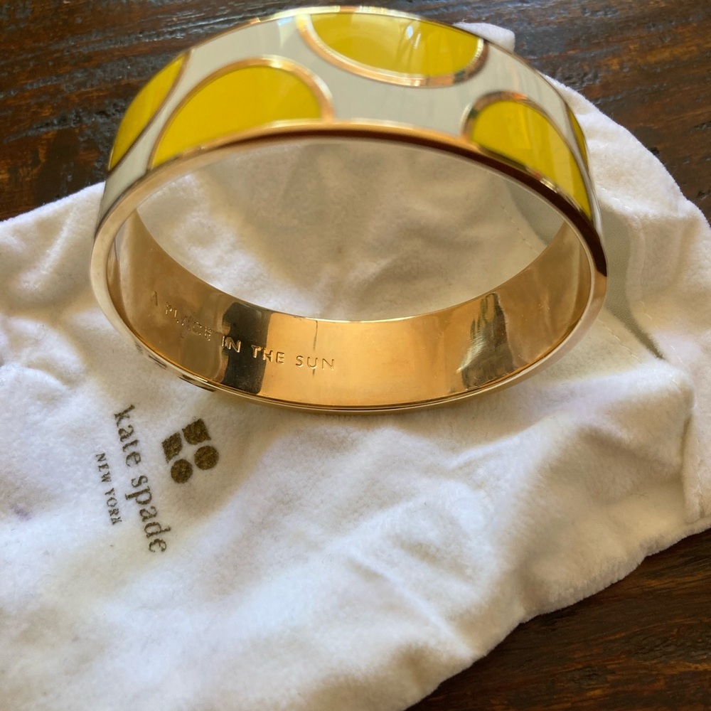 Kate Spade Yellow Polka Dot Bracelet/Bangle